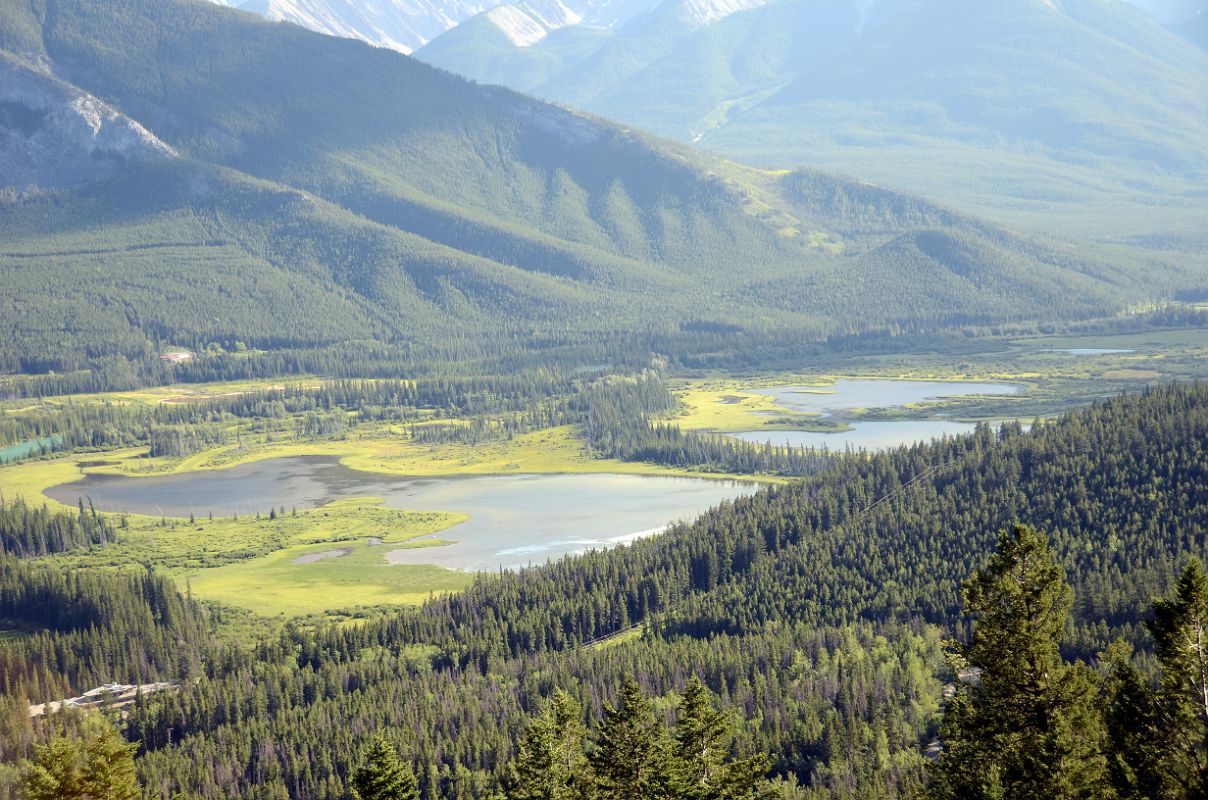 04 Vermillion Lakes Close Up From Viewpoint on Mount Norquay Road In Summer